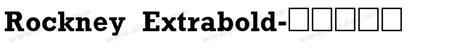 Rockney Extrabold字体转换
